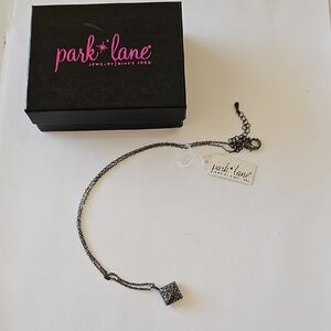 Park Lane Black and Silver Pendant Necklace